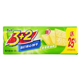 康师傅 3+2 苏打夹心饼干 葱香奶油味 125g