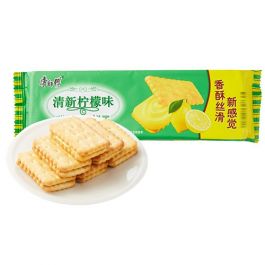 康师傅 清新柠檬味 甜酥夹心饼干 80g  保质期至2022.02.15