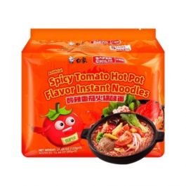 五连包 白象 大辣娇 酸辣番茄火锅面 5x112g